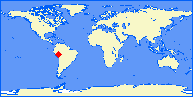 world map with SPQO marked