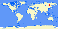 world map with UEEA marked