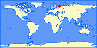 world map with ULMZ marked