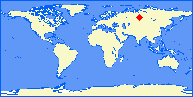 world map with UNLN marked