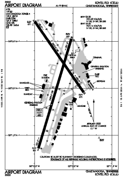 Airport diagram for KCHA