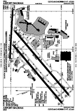 Airport diagram for CLE