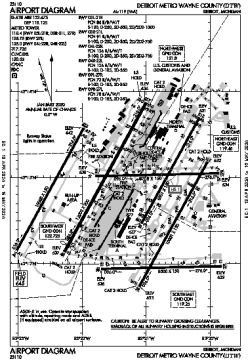 Airport diagram for DTW