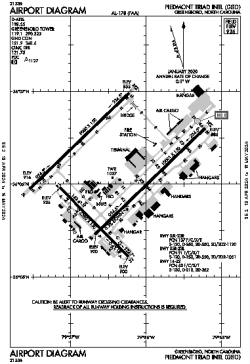 Airport diagram for GSO
