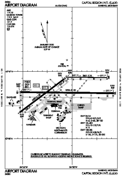 Airport diagram for KLAN