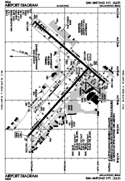 Airport diagram for KSAT