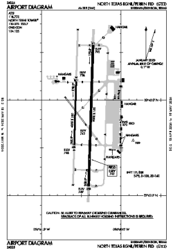 Airport diagram for GYI.FAA