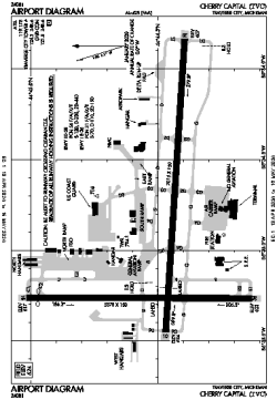 Airport diagram for TVC