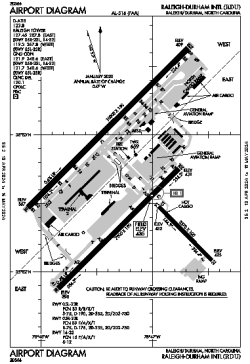 Airport diagram for KRDU