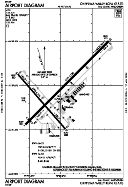 Airport diagram for EAU