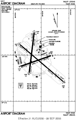 Airport diagram for VLY
