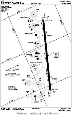 Airport diagram for LCRA