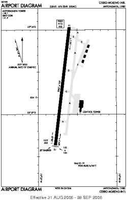 Airport diagram for SCFA